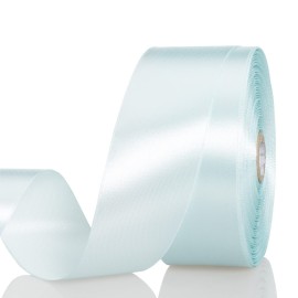 YASEO 1 1/2 Inch Light Blue Solid Satin Ribbon, 50 Yards Craft Fabric Ribbon for Gift Wrapping Floral Bouquets Wedding Party Decoration