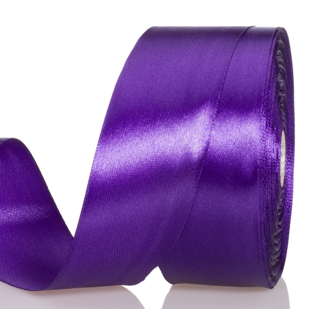 YASEO 1 1/2 Inch Purple Solid Satin Ribbon, 50 Yards Craft Fabric Ribbon for Gift Wrapping Floral Bouquets Wedding Party Decoration
