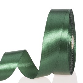 YASEO 1 Inch Dark Green Solid Satin Ribbon, 50 Yards Craft Fabric Ribbon for Gift Wrapping Floral Bouquets Wedding Party Decoration