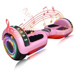 SIMATE Hoverboard, Bluetooth All Terrain Hover Boards with LED Lights and APP Control, Gifts for Kids Adults Girls Boys, for All Ages