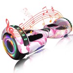 SIMATE Hoverboard, Bluetooth All Terrain Hover Boards with LED Lights and APP Control, Gifts for Kids Adults Girls Boys, for All Ages