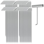 OK5STAR Metal Tent Stakes Heavy Duty 9 Inch with Puller Tool, 40 Pack Anti-Rust Galvanized Steel Ground Anchors Camping Tarp Stakes for Inflatables Outdoor Decorations