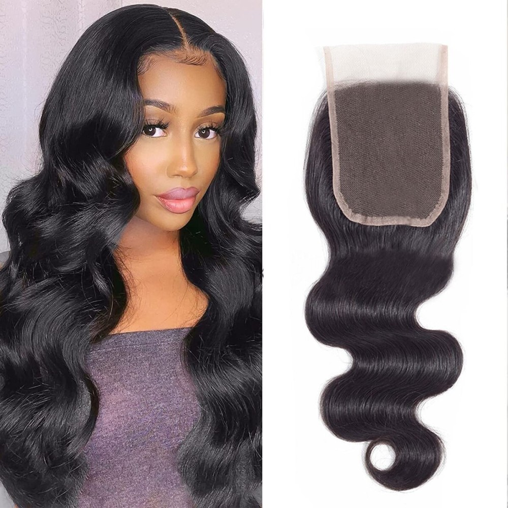 Body Wave 5x5 HD Lace Closure Free Part 100% Unprocessed Virgin Brazilian Human Hair Swiss Lace Closure Bleached Knots Pre Plucked With Baby Hair Natural Color 14 Inch
