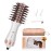 Hair Trends Travel Hair Dryer Brush, Nano Titanium 2 Inch One Step Hair Dryer & Styler Volumizer, Mini Oval Hot Air Brush, White and Rose Gold, HB004