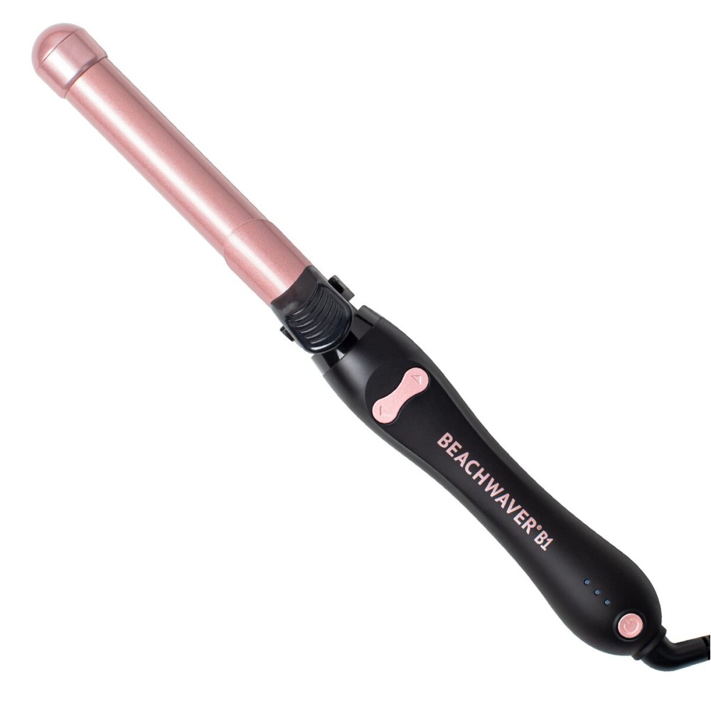 The Beachwaver Co. B1 Rotating Curling Iron - Automatic 1 Ceramic Curling Iron - Easy-to-Use Spinning Wand for Long-Lasting Waves, Auto-Shut Off, Travel-Friendly, Dual Voltage (BW160), Midnight Rose