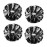 4Pcs Metallic Cheerleading Pom Poms, Creatiee 2 Pair Cheerleader Cheering Squad Pompoms for School Sports Dance Games Team Spirit Cheer (Black-Silver)