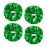 4Pcs Metallic Cheerleading Pom Poms, Creatiee 2 Pair Cheerleader Cheering Squad Pompoms for School Sports Dance Games Team Spirit Cheer (Green)