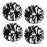 4Pcs Metallic Cheerleading Pom Poms, Creatiee 2 Pair Cheerleader Cheering Squad Pompoms for School Sports Dance Games Team Spirit Cheer (Black-White)