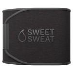 Sports Research Sweet Sweat Waist Trimmer (Core Series) - Premium Sweat Enhancing Fitness Band for Women & Men - Adjustable Fit  Latex-Free Neoprene - Matte Black, Small