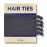 HAVHAF Knotted Mens Hair Ties - Charcoal, 5 Count. Wide(5 pcs), No damage Crease Breakage Man Bun Hair Tie Men with Long Hair, For Buns Curly Thick Elastic Hair Ties For Guys, Perfect hairtie For Men