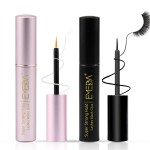 EMEDA 2 PCS Clear and Black False Eyelash Glue Super Strong Hold Professional Latex Free Glue for Eyelashes Lash Adhesive Best Black White Strip Lash Adhesive