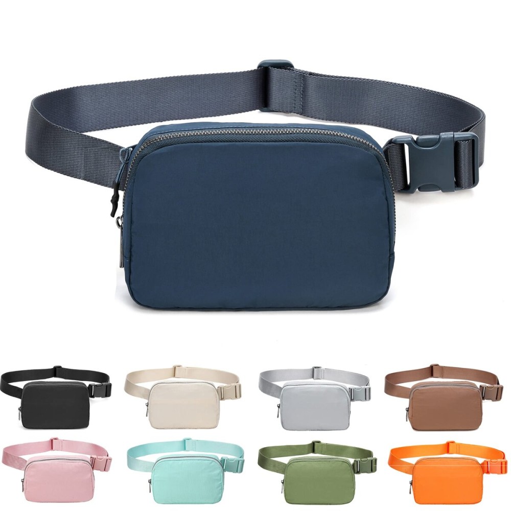 Fanny Belt Bag Waist Pack Crossbody Bags Bum Bag for Running Hiking Travel Workout Adjustable Strap for Women -blue