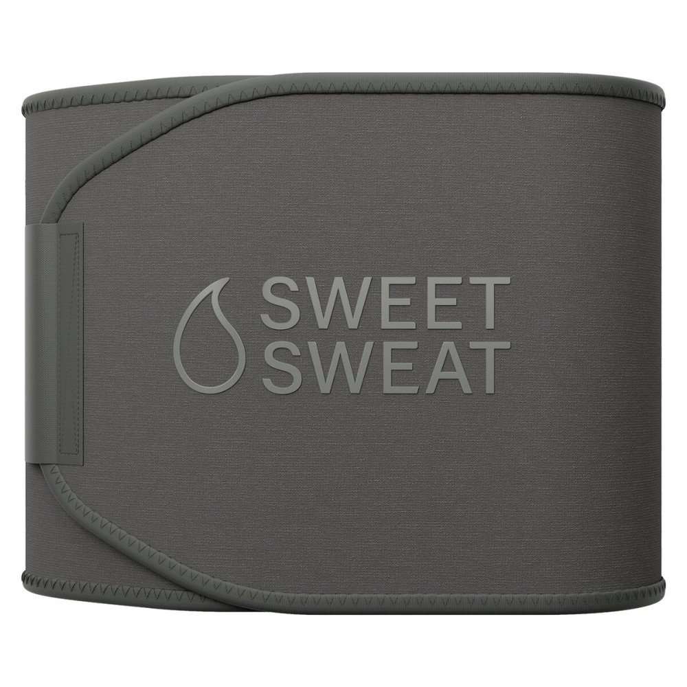 Sports Research Sweet Sweat Waist Trimmer (Core Series) - Premium Sweat Enhancing Fitness Band for Women & Men - Adjustable Fit  Latex-Free Neoprene - Matte Grey, Large