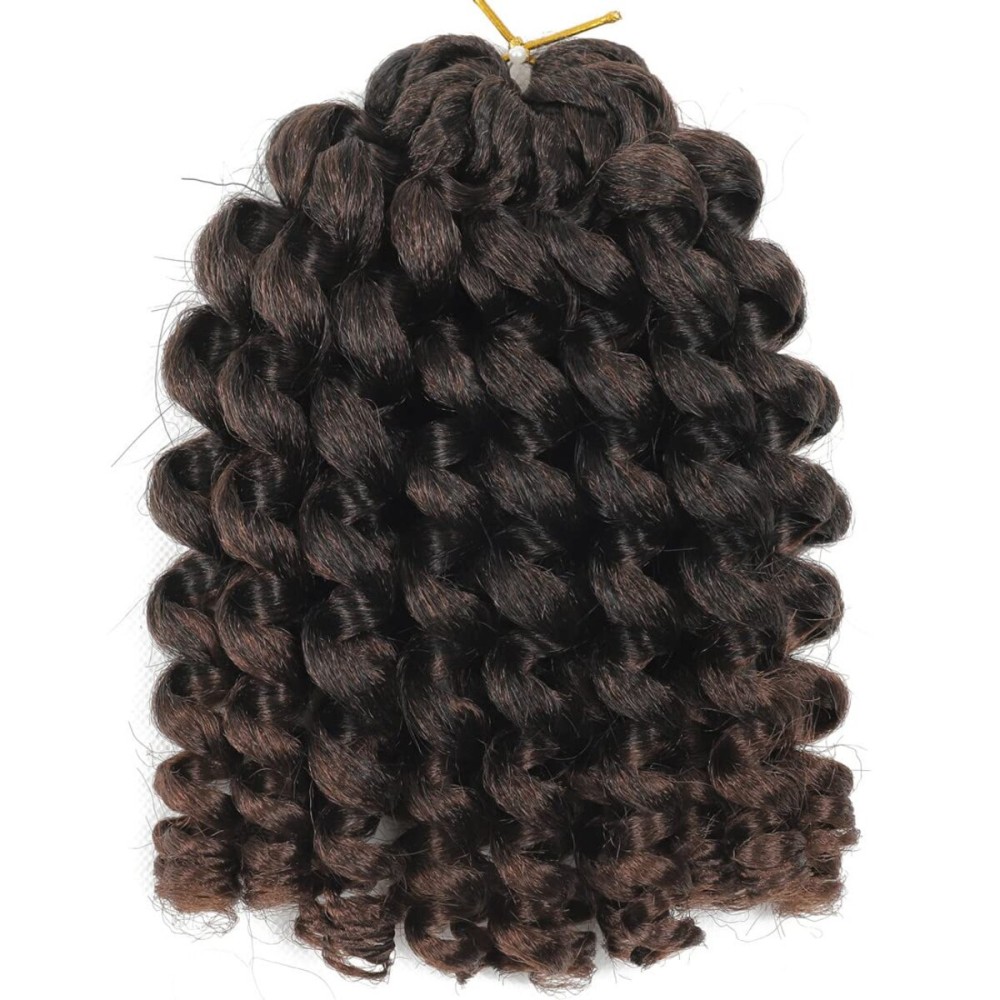 Crochet Braids Hair 8 Inch 3 Pack Jamaican Bounce Wand Curl Crochet Hair Synthetic Braiding Hair Extension Twist Crochet Hair (3 PCS, T30)