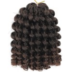 Crochet Braids Hair 8 Inch 3 Pack Jamaican Bounce Wand Curl Crochet Hair Synthetic Braiding Hair Extension Twist Crochet Hair (3 PCS, T30)