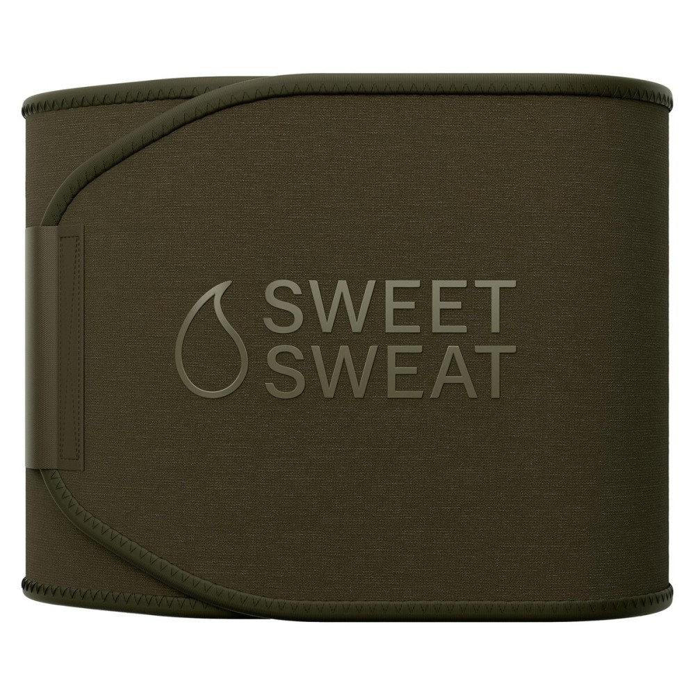 Sports Research Sweet Sweat Waist Trimmer (Core Series) - Premium Sweat Enhancing Fitness Band for Women & Men - Adjustable Fit  Latex-Free Neoprene - Matte Green, XL