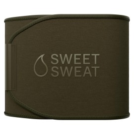 Sports Research Sweet Sweat Waist Trimmer (Core Series) - Premium Sweat Enhancing Fitness Band for Women & Men - Adjustable Fit  Latex-Free Neoprene - Matte Green, XL