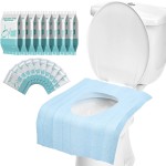 80 Pack Disposable Toilet Seat Covers - Waterproof 16x24 Inch Extra Large Individually Wrapped Toilet Seat Shields Travel Accessories for Adults Kids
