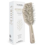 Fiora Naturals Hair Detangling Brush -100% Bio-Friendly Detangler hair brush w/Ultra-soft Bristles- Glide Through Tangles with Ease - For Curly, Fine, Women, Men, Kids, Toddlers, Wet and Dry Hair