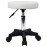 FURWOO Round Rolling Stool Height Adjustable Stool with Wheels for Spa Salon Massage White