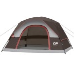 CAMPROS CP 4 Person Tent, Dome Tents for Camping with Rainfly, Waterproof Camping Tent Easy Set Up, Portable Family Tent with Large Mesh Window & Carry Bag for Outdoor Hiking