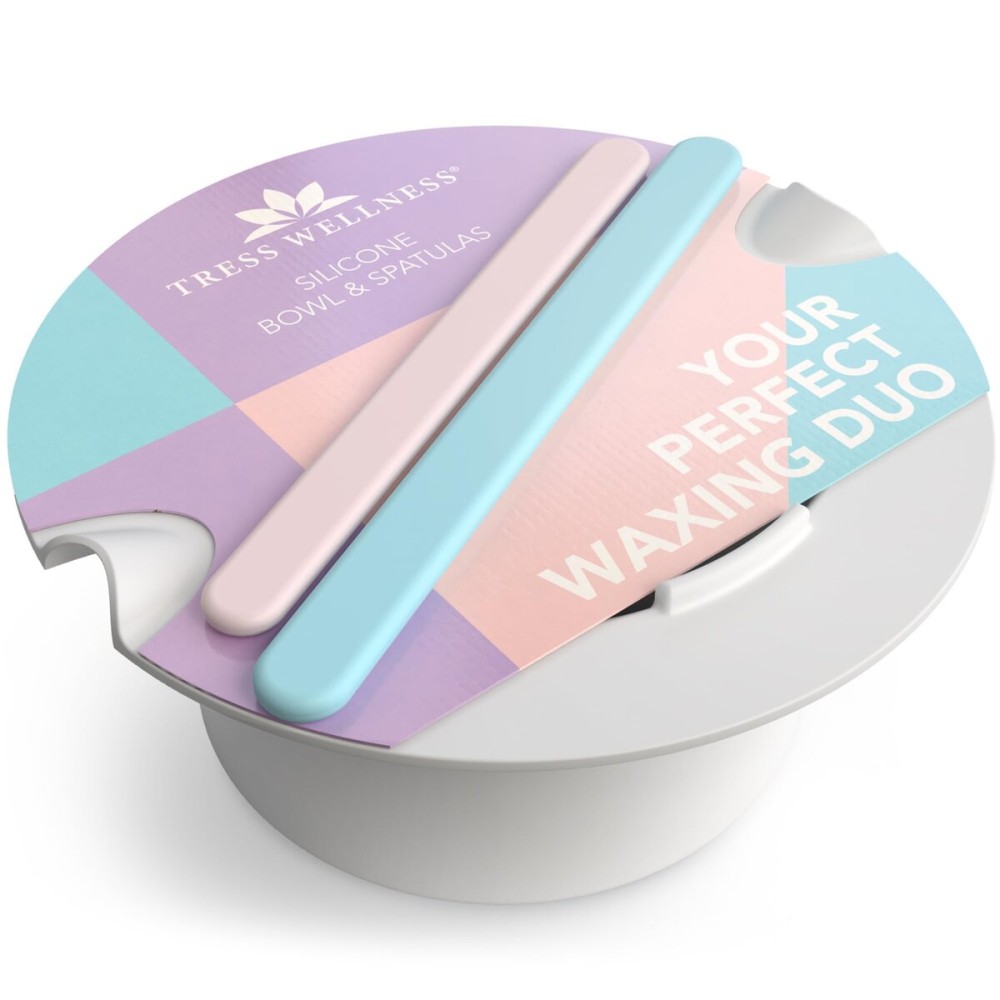 Tress Wellness Wax Warmer Silicone Liner - Easy to Clean Silicone Wax Warmer Bowls with 2x Silicone Spatulas Compatible with 16oz Electric Waxing Kit