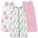 TotAha Sleep Sack 6-12 months 3 Pack, Buttery Soft Wearable Blanket Baby Sleeping Bag with 2-way Safe Zipper, 0.5 TOG, Baby Girl