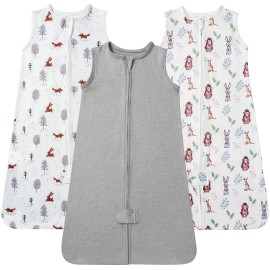 TotAha Sleep Sack 3-6 months, Buttery Soft Swaddle Transition Wearable Blanket Baby Sleeping Bag for Girl Boy,3 Pack 0.5 TOG
