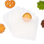 Quotidian White Flat Square Glassine Paper Bags Envelope 4 x 4 (10 x 10.2cm) Pack of 100 - Cookies Coins Confetti Confetti Craft Petals