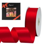 LIUYAXI Red Double Face Satin Ribbon 1-1/2 X 50 Yards, Ribbons Perfect for Crafts, Gift Wrapping, Bow Making and More
