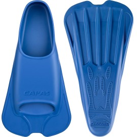 CAPAS Swim Training Fins Comfortable Silicone Lap Swimming Short Blade Floating Flippers with Mesh Bag for Adult Men Women Build Leg Strength