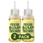BodyJ4You Piercing Keloid Bump Removal - Natural Oil Piercing Bump Treatment - Nose Septum Belly Ear Cleaner Soothing Skin Recovery Solution - Safe Care New Piercing Reduce Scars - 2 x 0.33 Fl Oz