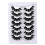 Mebver False Eyelashes Cat Eye Lashes Faux Mink Lashes Natural Look Fluffy Wispy Lashes That Look Like Extensions Pestaas Postizas D Curl Lash Strips Short Fox Eye Lashes 7 Pairs Pack