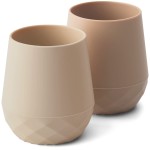 SAMiGO Silicone Baby Cups for 6-12 Months, Tiny Open Cups for Training and Water Drinking, Baby Led Weaning Supplies, 2 OZ