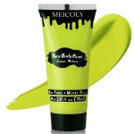 MEICOLY Ogre Green Face Body Paint,2.37OZ Large Tube Water Based Body Paint,Elphaba Green Face Paint,High Pigment Face Paint for Disgust Goblin Demon Halloween SFX Special Effects Cosplay Makeup