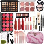 MISS ROSE M All In One Makeup Kit, Makeup Kit for Women Full Kit,Multipurpose Women\'s Cosmetics Set,Beginners and Professionals Alike,Easy to Carry(DLS-Pink)