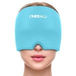 iTHERAU Migraine Relief Cap, Soothing Headache Hat, Gel Ice Pack Head Wrap with Hot and Cold Therapy, Headache Relief Cap for Sinus, Puffy Eyes, Tension and Stress Relief Blue