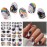 DUKASOU Semi Cured Gel Nail Strips, Iridescent | 28 pcs Gel Nail Strips Work with Any UV Lamp, Salon Quality UV Nails Stickers, Easy to Apply for Home Nails DIY