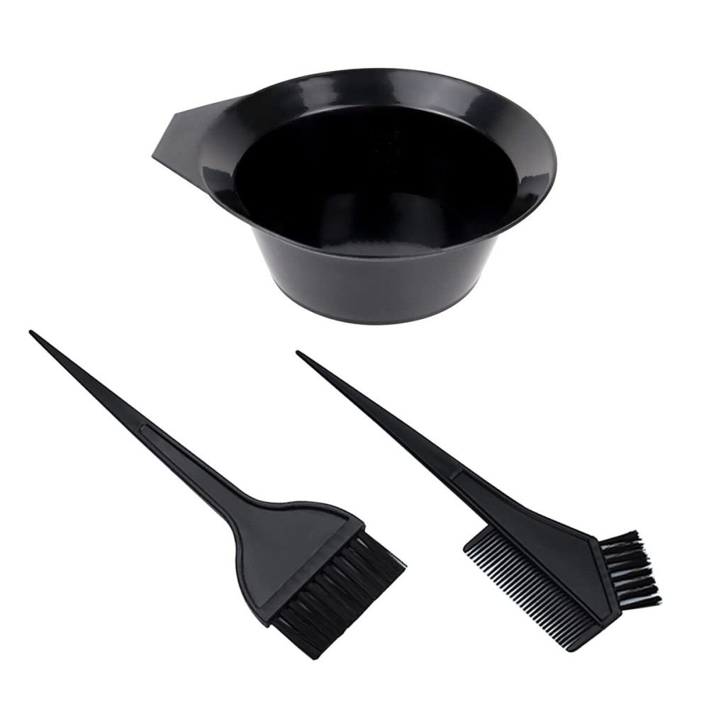 1st Choice Hair Dye Color Brush and Bowl Set, Tint Comb for Hair Tint Dying Coloring Applicator, (2 brushes+Mixing Bowl) 