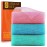 UJFQBH 3 Pieces African exfoliating net African Net Long Net Bath Sponge Exfoliating Shower Body Scrubber Back Scrubber Skin Smoother,Great for Daily Use (Pink, Blue, Green)