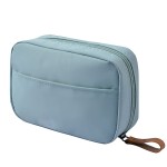 Hekyip Rectangular Beauty Bag, Small Travel Makeup Bag for Purse, Portable Waterproof Cosmetic Pouch for Ladies Women (Rectangular Mint Blue)