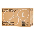 ECO BOOM Diapers, Viscose from Bamboo Diapers, Natural Soft Disposable Nappies for Infant, Size 4 Suitable for 20 to 31lb (Large - 60 Count)