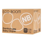 ECO BOOM Preemie Diapers, Viscose from Bamboo Diapers, Natural Soft Disposable Nappies for Infant, Size 0 Suitable for up to 7 lbs (Newborn - 80 Count)