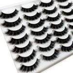 Yasnai Lashes Fluffy Thick False Eyelashes Faux Mink Lashes Fake lashes 14 Pairs Pack 9D Wispy Cat Eye Lashes