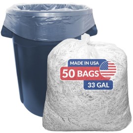 Reli. SuperValue 33 Gallon Trash Bags | 50 Count | Made in USA | Heavy Duty | Clear Multi-Use Garbage Bags