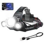 BORUIT LED Rechargeable Headlamp,Super Bright Head Lamp Flashlight,Battery Powered 4 Modes IPX4 Waterproof Headlamps for Adults Kids Outdoor Hunting Hiking Camping Fishing Running