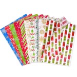 Larcenciel Christmas Tissue Paper, 100 Sheets Glossy Tissue Paper for Gift Bags and Wrapping, Colorful Gift Wraps for Christmas, Holiday, Xmas, New Year, Birthday, Crafts, Art Packaging,19.7x13.8