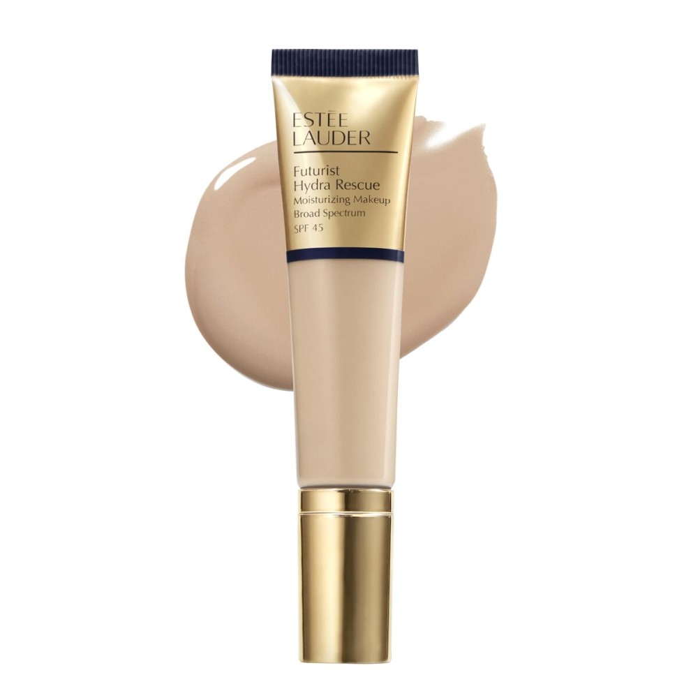 Este Lauder Futurist Hydra Rescue Moisturizing Foundation Makeup SPF 45 for a 12-Hour Glow, 1.2 Fl Oz, 2N2 Buff