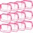 Weewooday 12 Pieces Clear Makeup Bags Cosmetic Storage Bags PVC Zipper Pouches Travel Waterproof Makeup Plastic Case for Women Organizing Toiletries Traveling Bathroom(Small,Rose Red)