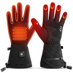 Heated Glove Liners, Upgraded Winter Gloves for Men Women Rechargeable Battery Electric Thermal Thin Gloves Windproof for Skiing Snowboarding Hiking Cycling Hunting